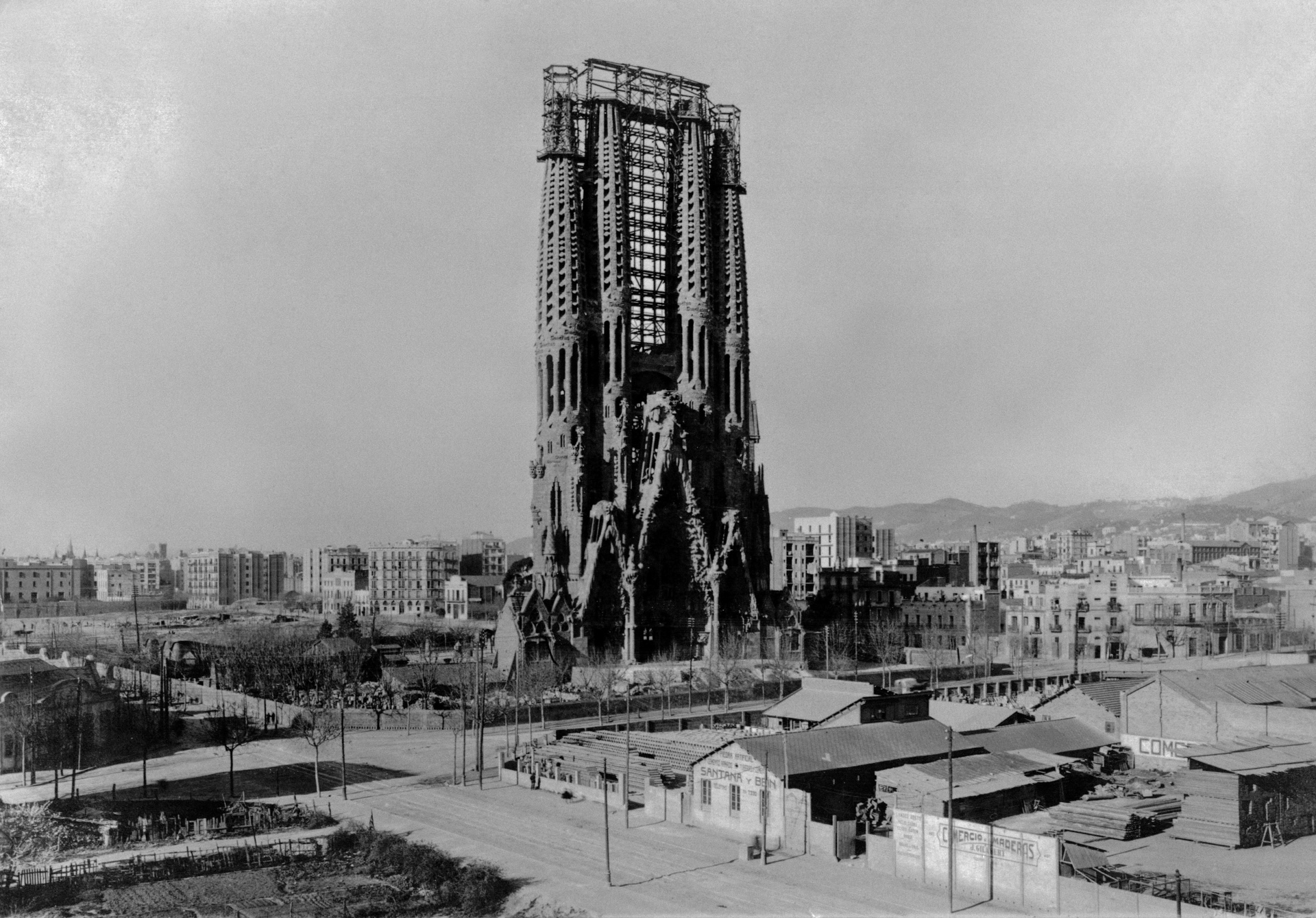 La Sagrada Família in costruzione